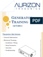 AURIZON ULTRASONICS GENERATOR TRAINING