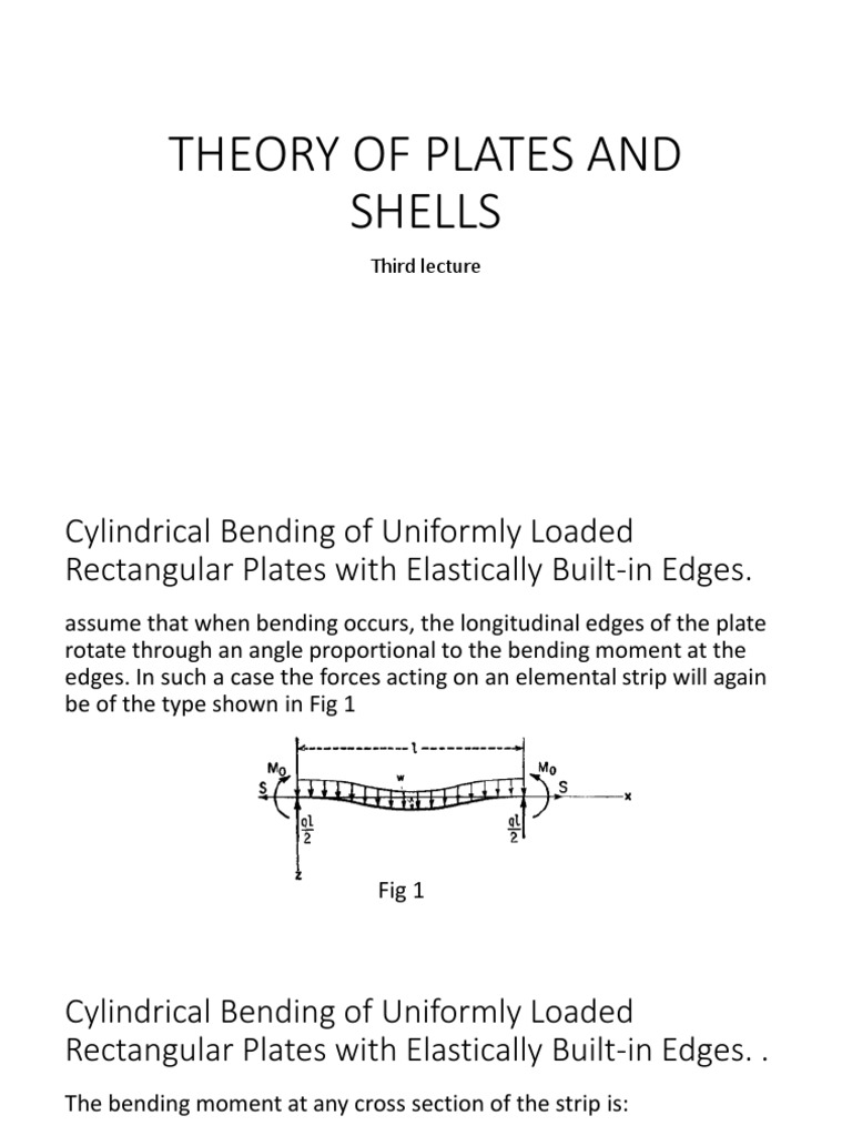 Theory of Plates and Shells3 PDF Bending Applied And Interdisciplinary Physics