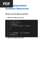 JS Implementation Question Resources 