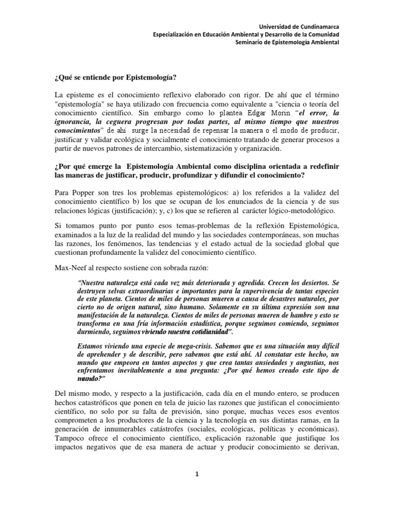 002 Que Se Entiende Por Epistemologia Ambiental