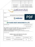 Inspection Test Plan For Electrical