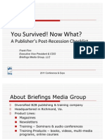 You Survived! Now What? A Publisher's Post-Recession Checklist