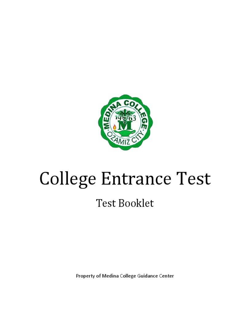 College Entrance Test PDF Triangle Area