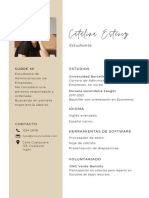 CV Con Foto Trabajo Formal Joven Blanco Beige