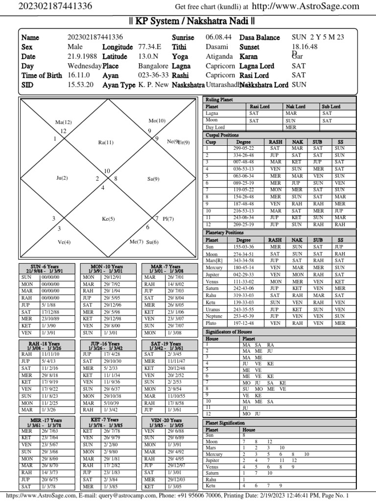 Birth Chart for 2025 Analysis | PDF | Planets In Astrology | Astrology