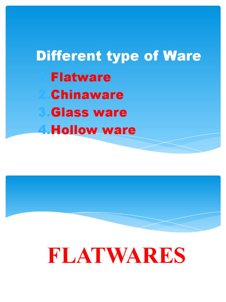 Types of Tableware and Flatware | PDF