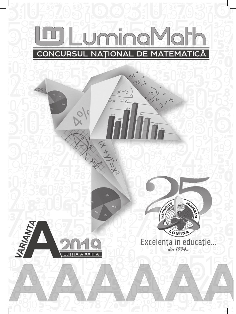 Luminamath Xxiii 2019 Ro Scrisa Fara Raspuns A | PDF
