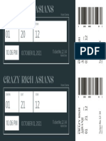 Movie Ticket - Crazy Rich Asians