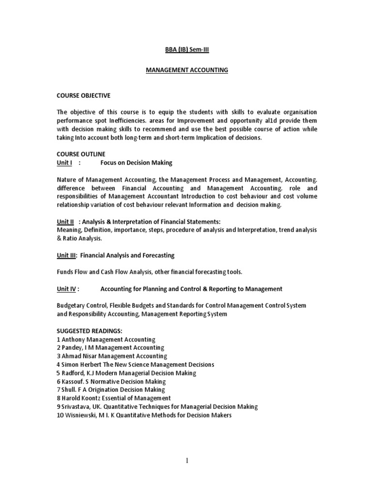 BBA Sem-III Course Syllabus Overview | PDF | Public Finance | Microsoft ...