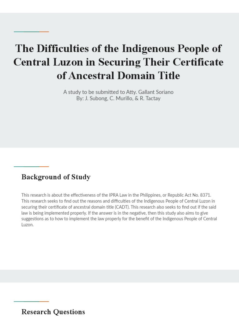 Challenges in Securing CADT for Aetas | PDF | Indigenous Peoples