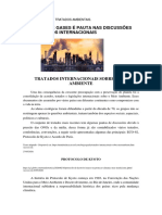 Tratados internacionais sobre emissão de gases e mudança climática