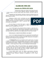 Regulamento Da Prova de Caça Do Clube de Tiro GSI