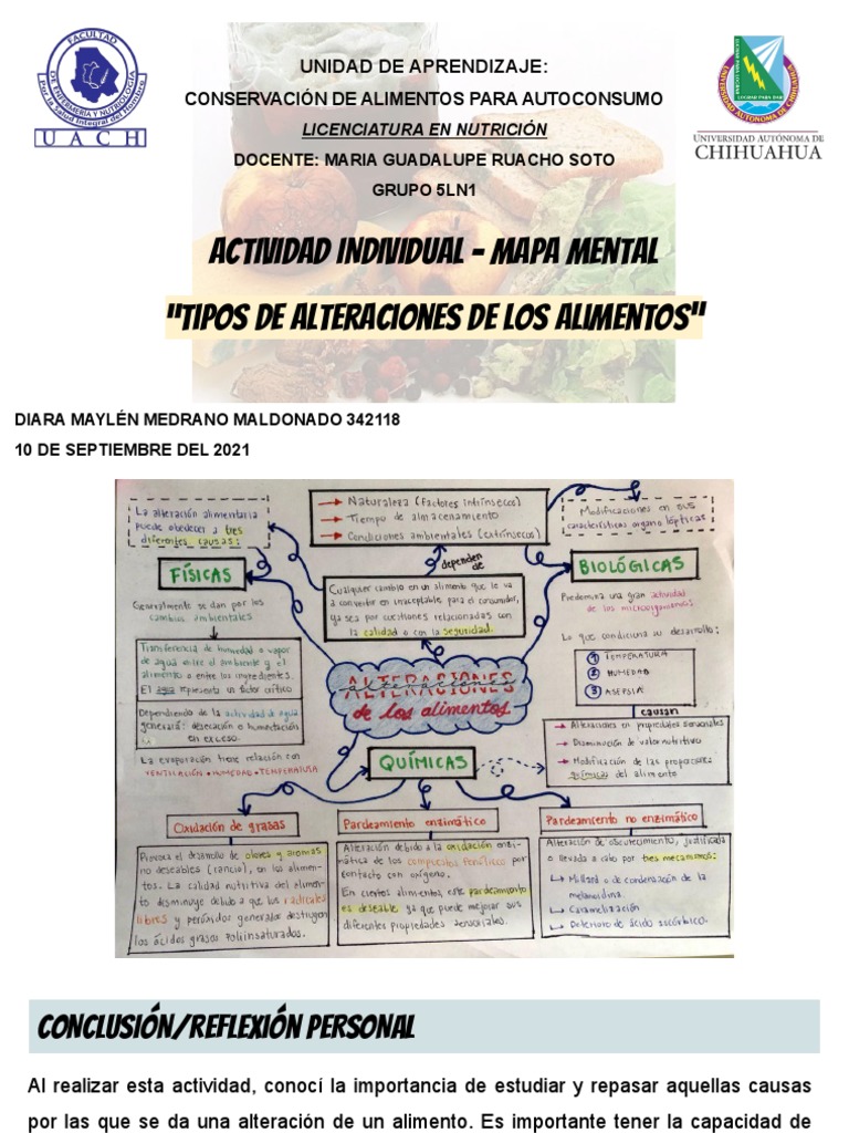 Tipos de Alteraciones en Alimentos | PDF | Salud y bienestar | Ciencia ...