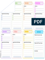 Printable Weekly Planner Colorful
