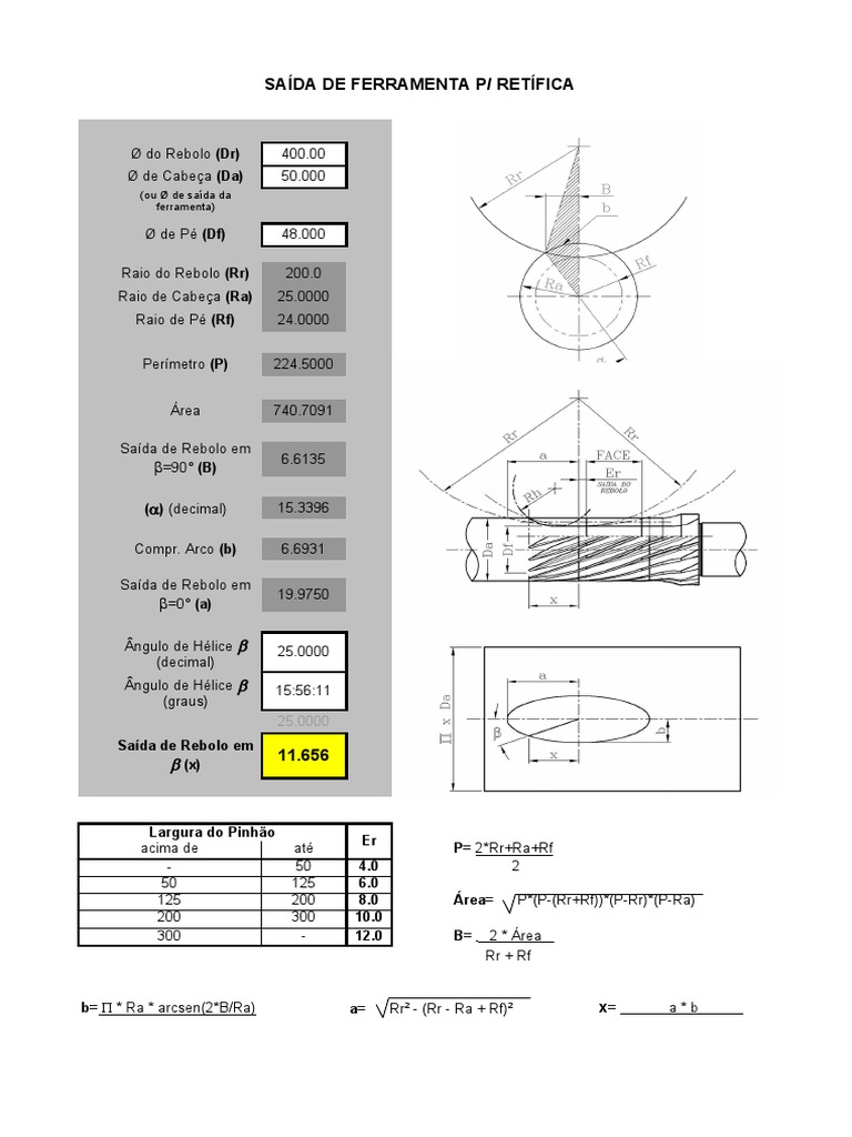 Saída de Ferramenta para Retífica - r1 | PDF