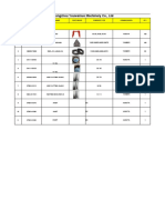 Changzhou Youweinuo Machinery Order List