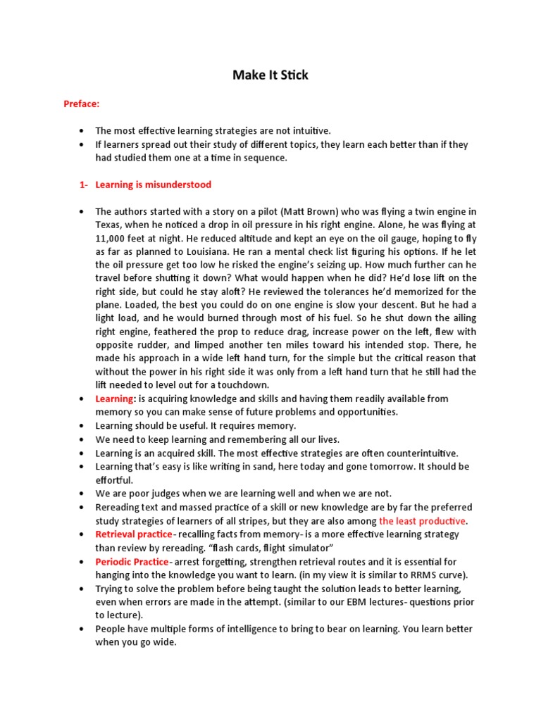 Make It Stick Pdf Free