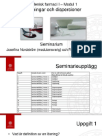 Lösningshjälp Seminarium - Modul 1 Lösningar Och Dispersioner A5 ht20