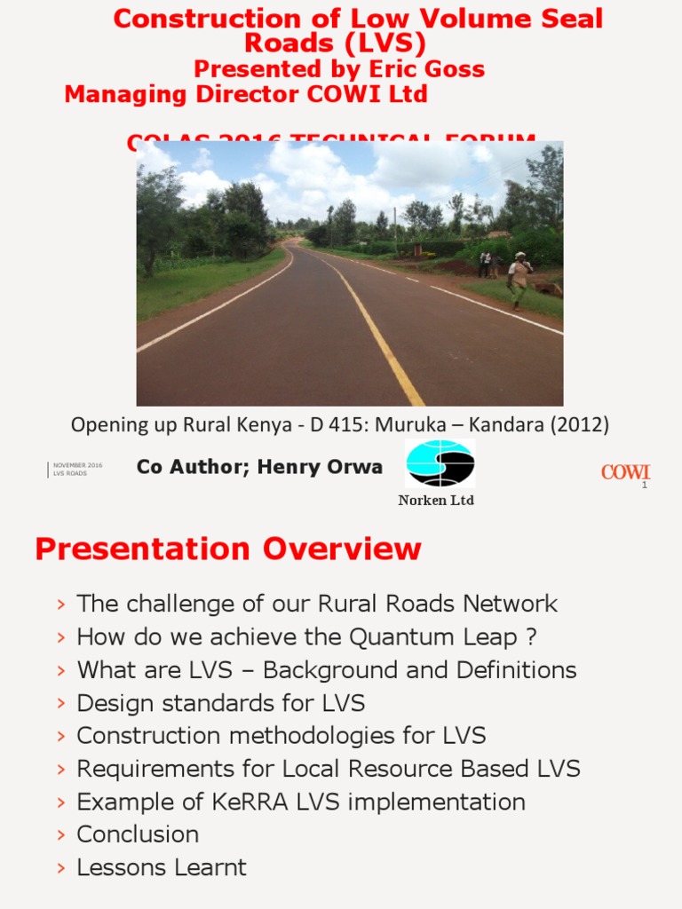 Construction Standards for Low Volume Roads | PDF | Road | Road Surface