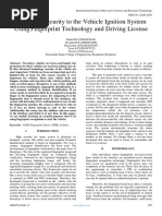 Providing Security To The Vehicle Ignition System UsingFingerprint Technology and Driving License