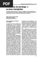 a formação do psicologo e areas emergentes
