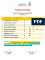 Cuadro de Supletorio Decimo B 2022