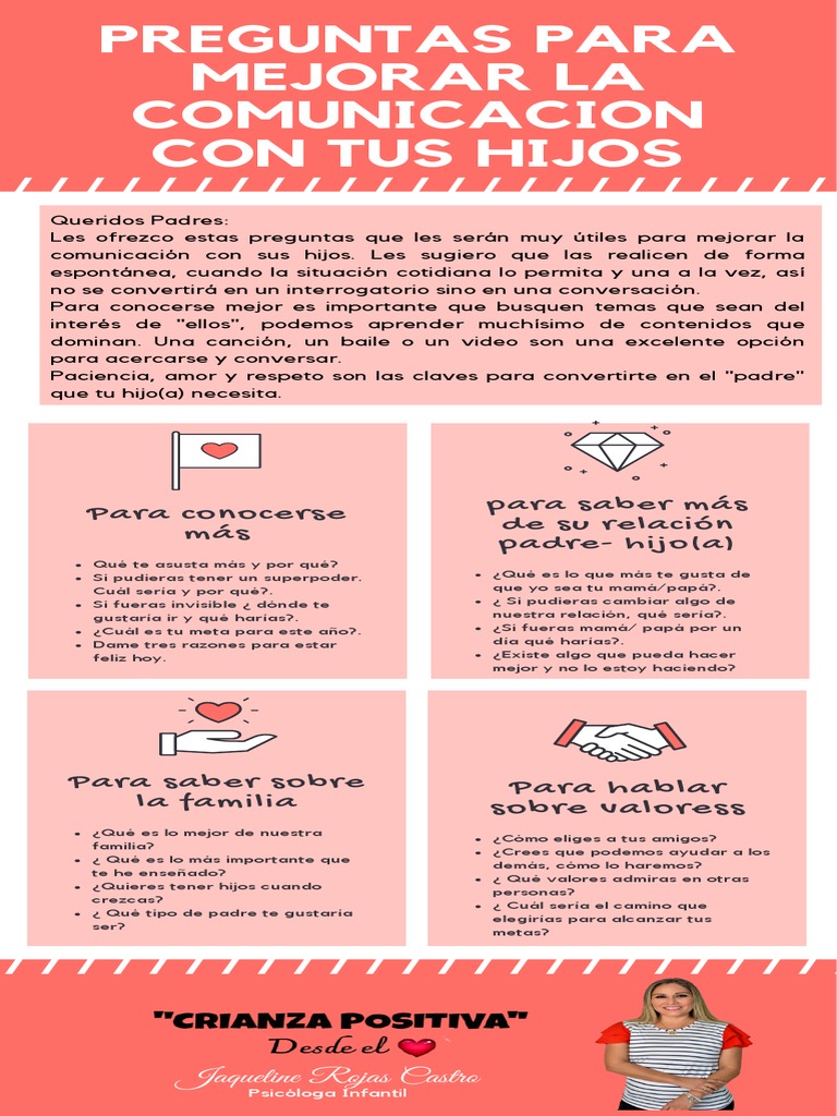Preguntas para mejorar la comunicación familiar | PDF