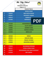 Students Houses List Class 9-O O-Level