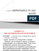 Lesson 1.2 - The Mathematics in Our World