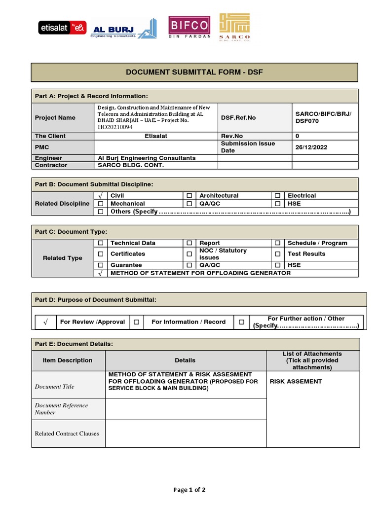 Msra 070 (Offloading Generator) | PDF | Risk | Risk Assessment