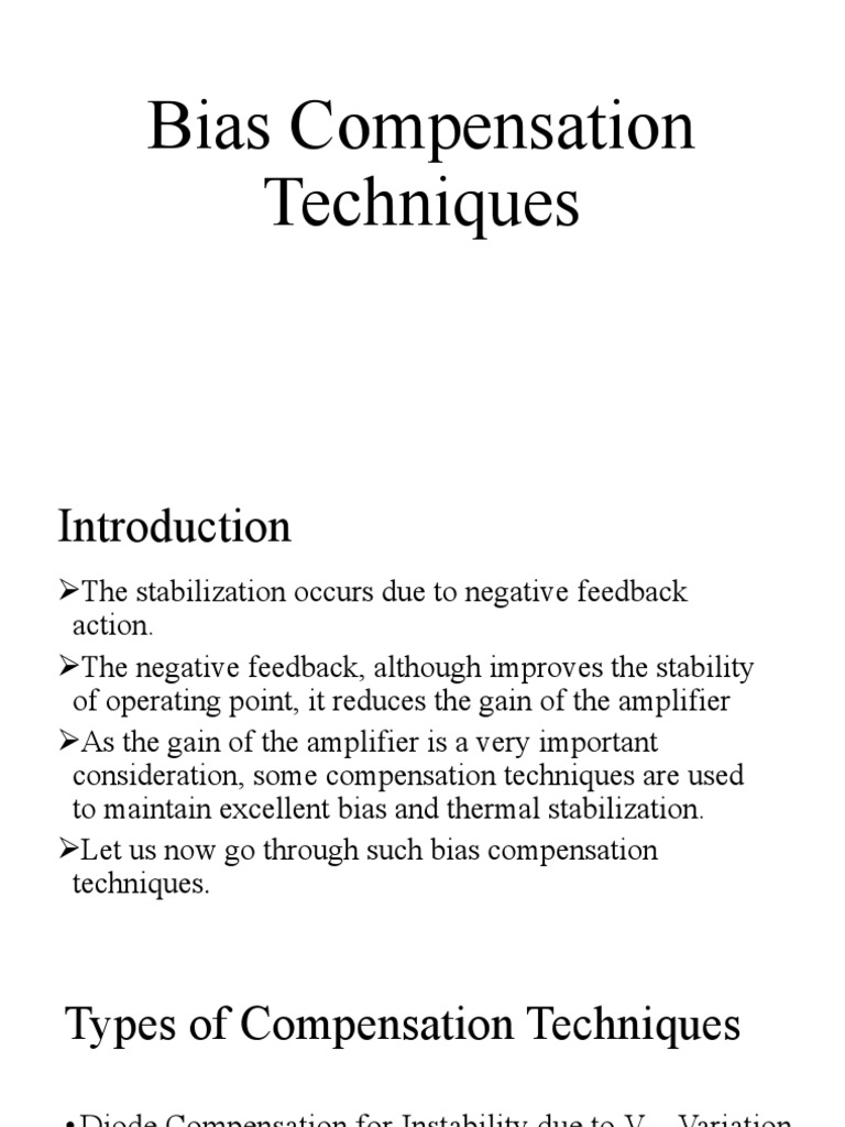 Unit 1 Compensation Techniques PDF
