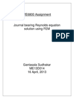 Reynolds Equationsolutionusing FEMin MATLAB