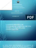 Exposicion La Epistemología de Feyerabend Esquema de Una Teoría Anarquista Del Conocimiento