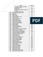 Lista de Precio Kankun San Cristobal