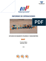 Informe de operaciones geofísicas en Ayacucho