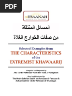 Characteristics of Extremist Khawaarij