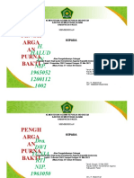 Piagam Pensiun Ropidin Dan Hadi Sirwoko