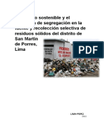 Manejo de Residuos Solidos en El Distrito de SAN MARTIN de PORRES (Lima)