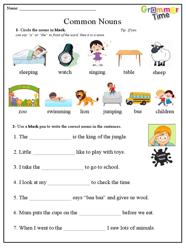 Xtra Lesson 6 Homework Nouns PDF