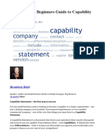 The Complete Beginners Guide To Capability Statements - 2015-01