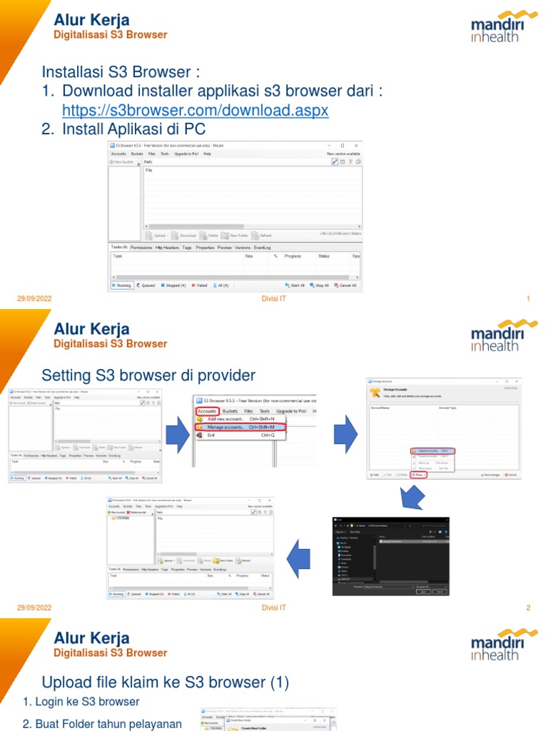 Panduan Digitalisasi S3 Browser | PDF