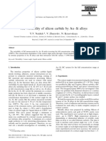 The Wettability of Silicon Carbide by Au-Si Alloys