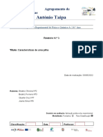 Características de uma pilha: determinação da força eletromotriz e resistência interna