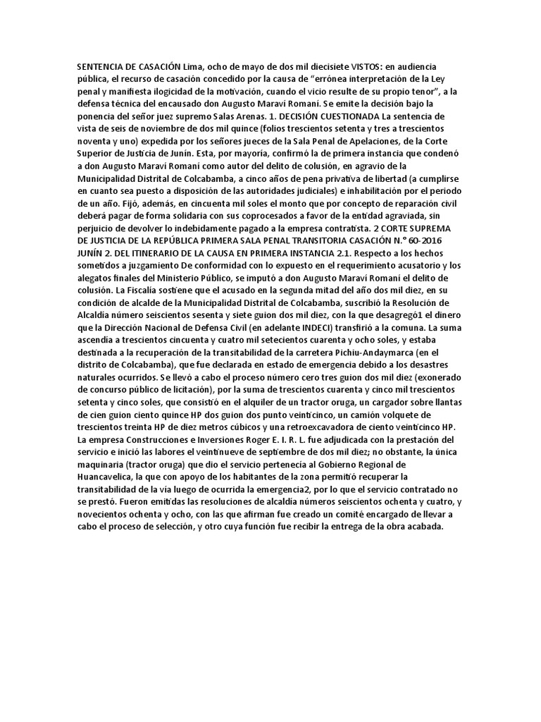 SENTENCIA DE CASACIÓN Lima | PDF | Judicaturas | Ley Pública