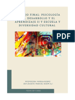 Ali Maricel Noemi Psicología Del Desarrollo y Del Aprendizaje II - Escuela y Diversidad Cultural (4ta Noviembre 2022)