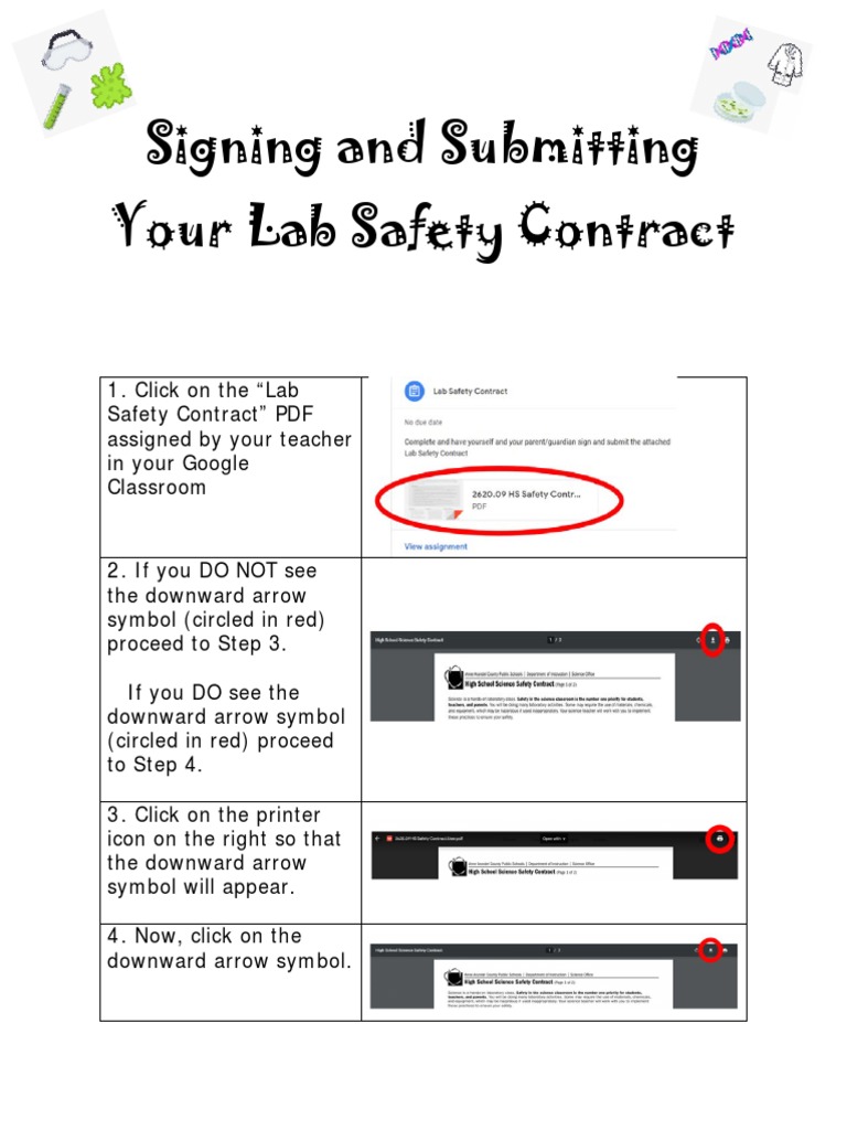 Darnelle Fleming Signing and Submitting Your Lab Safety Contract PDF