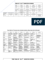 Final Time Table BS Evening W.E.F. 27-02-2023