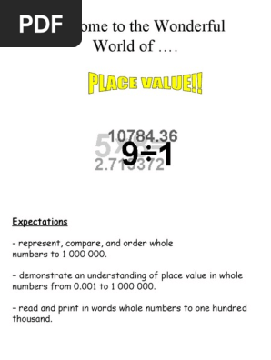 Place Value - Gr.6 Lessons
