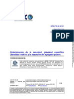 INTE 06-02-33-2014 Determinaci+ N de La Densidad, Gravedad Espec+¡fica y La Absorci+ N Del Agregado Grueso