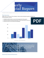 Financial Report Doc in Dark Blue Light Blue Classic Professional Style